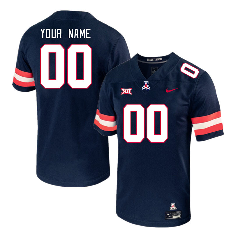 Custom Arizona Wildcats Name And Number Big 12 Conference College Football Jerseys Stitched Sale-Navy